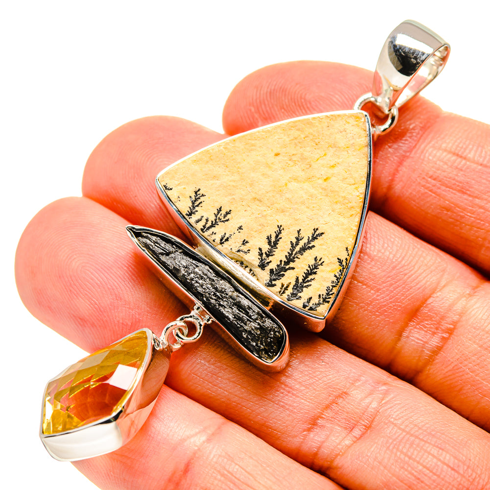 Germany Psilomelane Dendrite Pendants handcrafted by Anasilvercos - PD756439