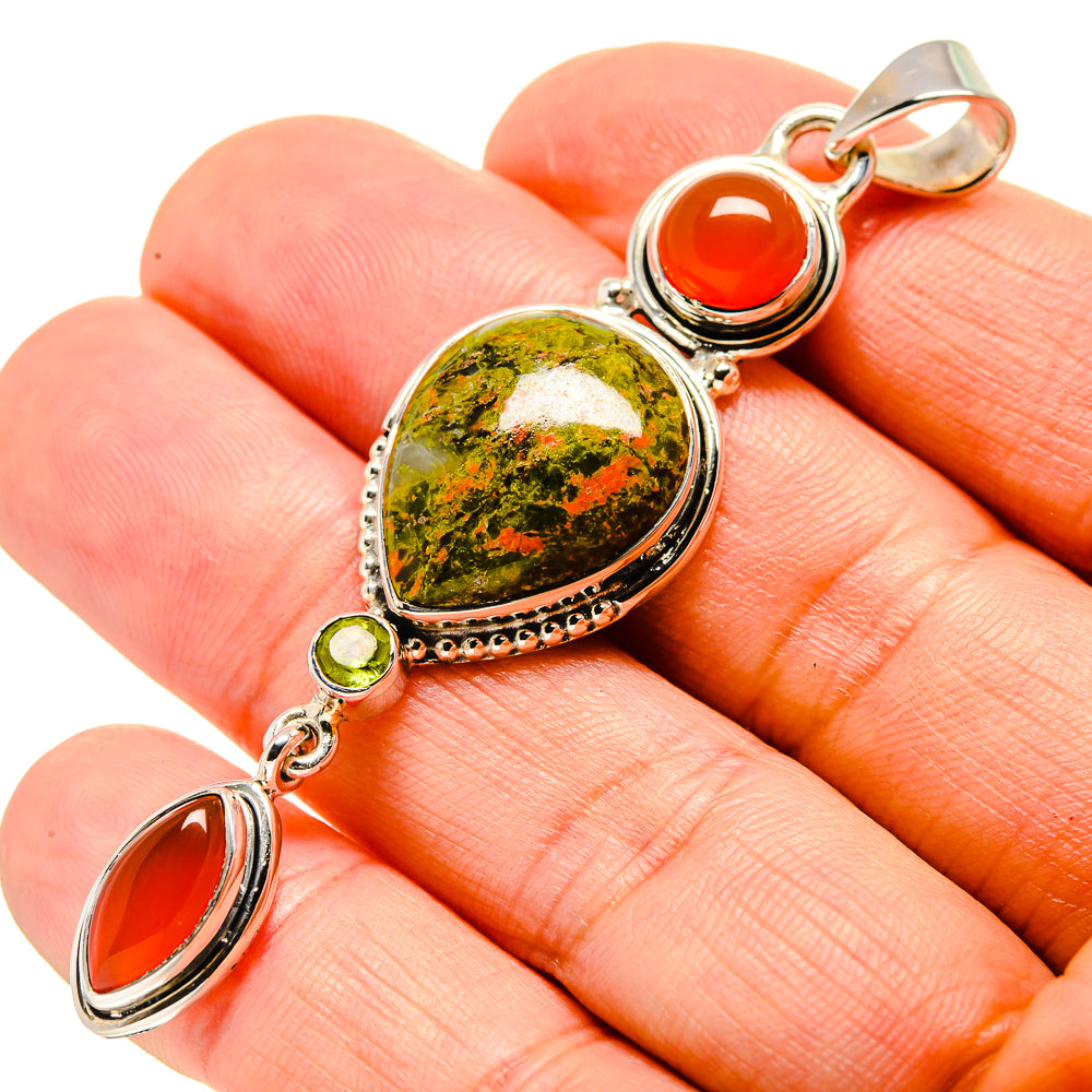 Unakite Pendants handcrafted by Anasilvercos - PD756444