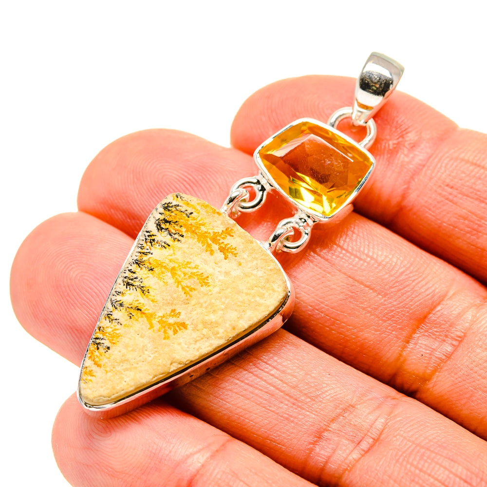 Germany Psilomelane Dendrite Pendants handcrafted by Anasilvercos - PD756446