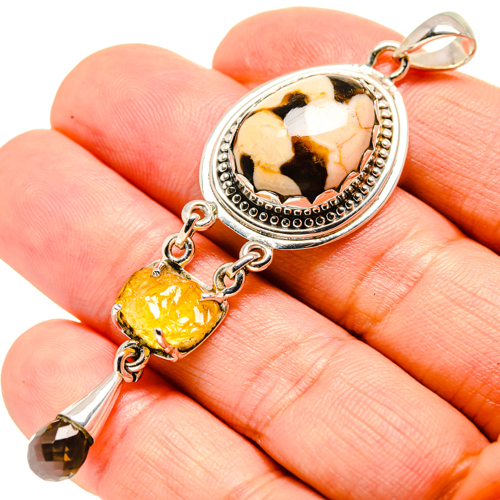 Peanut Wood Jasper Pendants handcrafted by Anasilvercos - PD756452