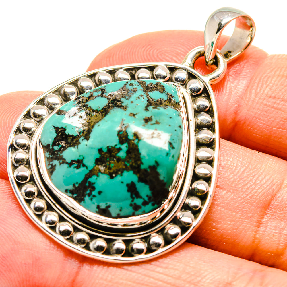 Tibetan Turquoise Pendants handcrafted by Anasilvercos - PD756456
