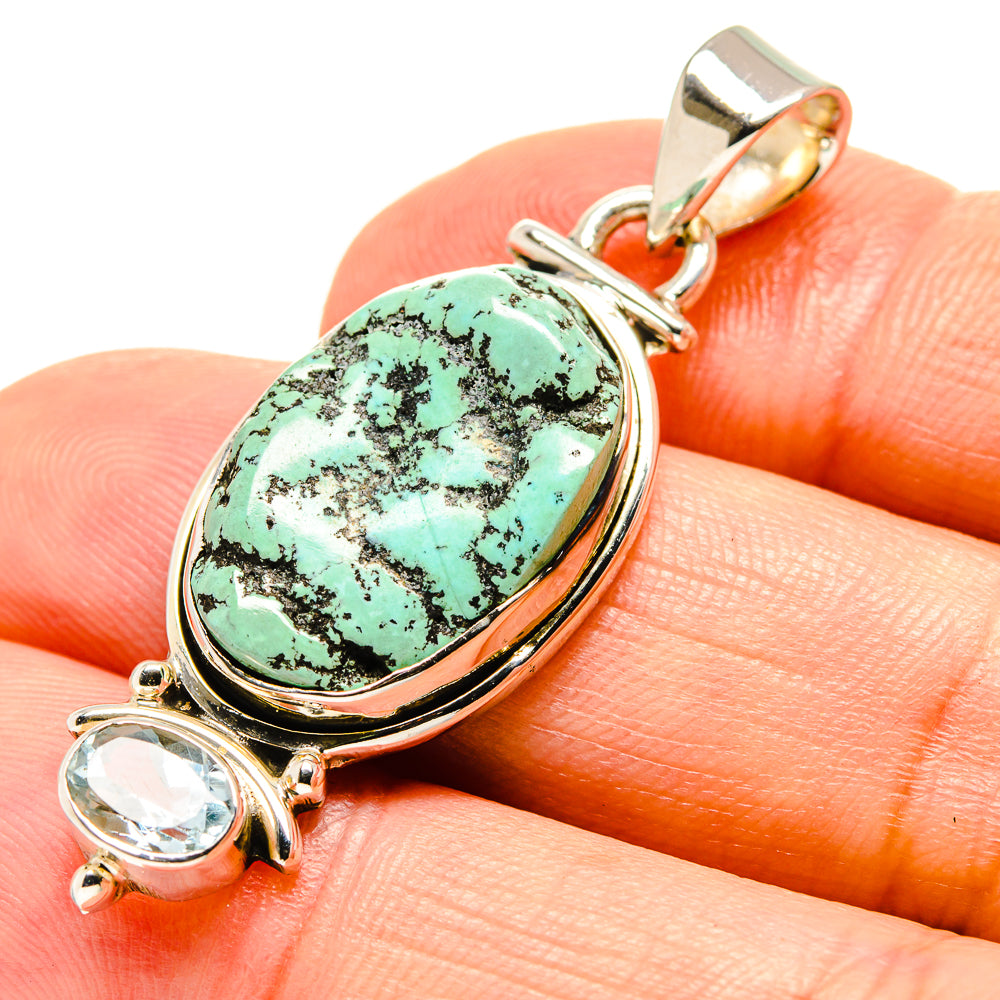 Tibetan Turquoise Pendants handcrafted by Anasilvercos - PD756458