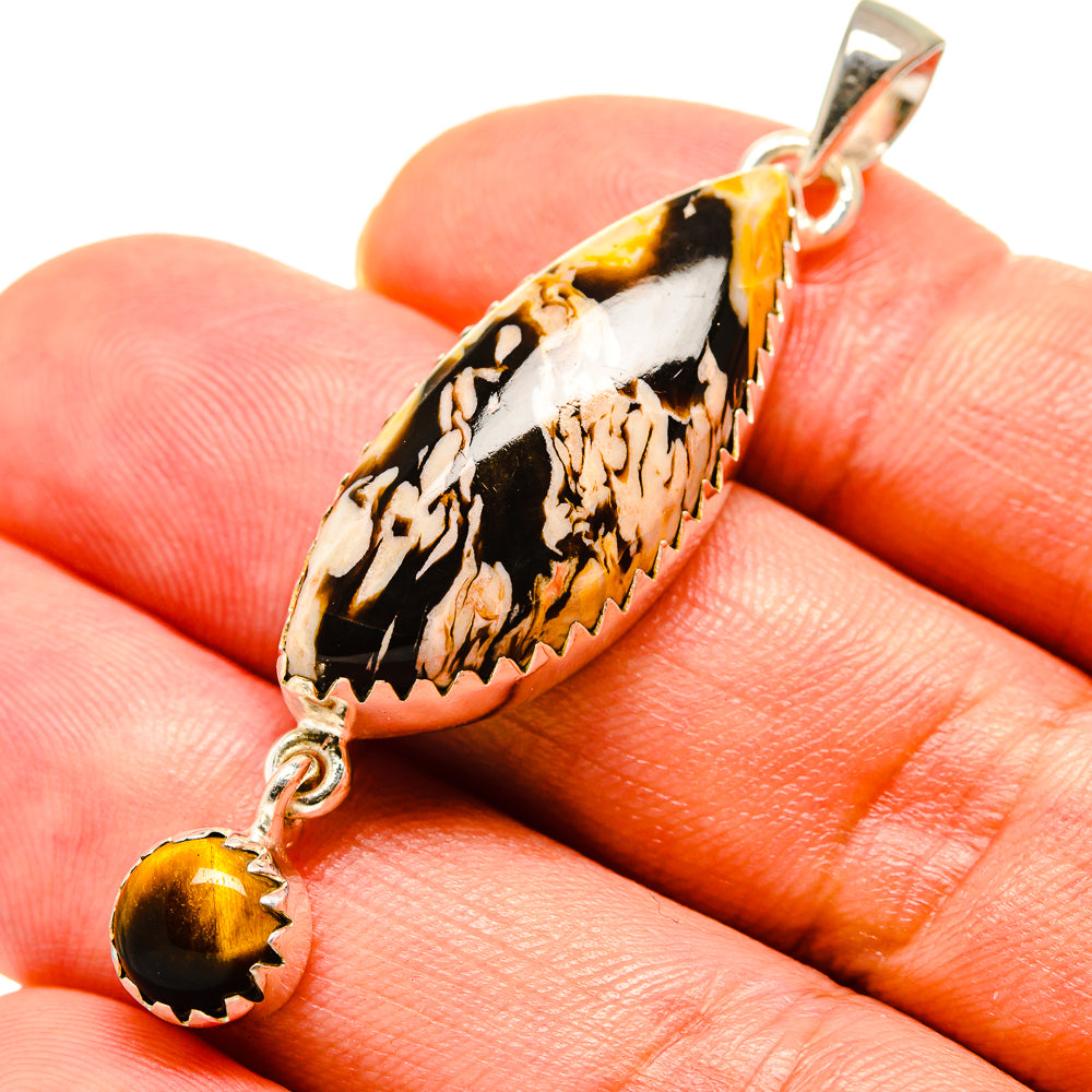 Peanut Wood Jasper Pendants handcrafted by Anasilvercos - PD756475