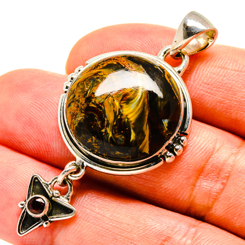 Golden Pietersite Pendants handcrafted by Anasilvercos - PD756478
