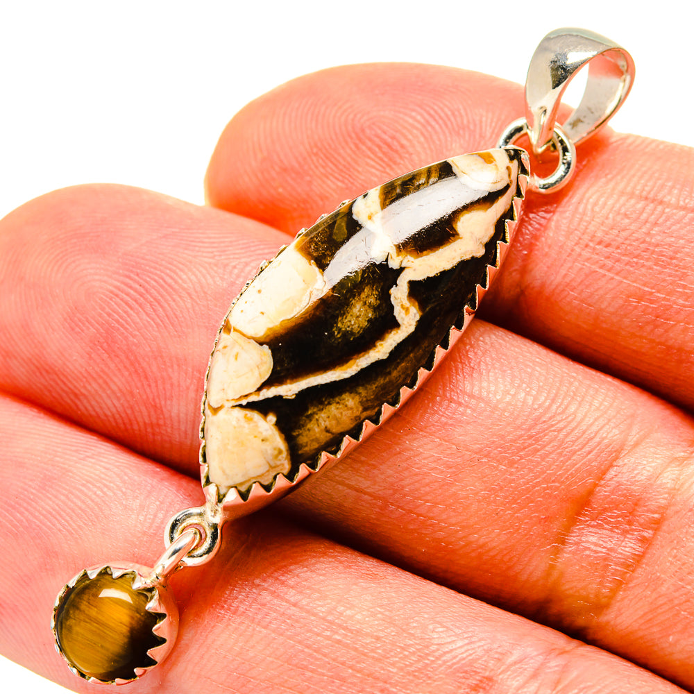 Peanut Wood Jasper Pendants handcrafted by Anasilvercos - PD756488