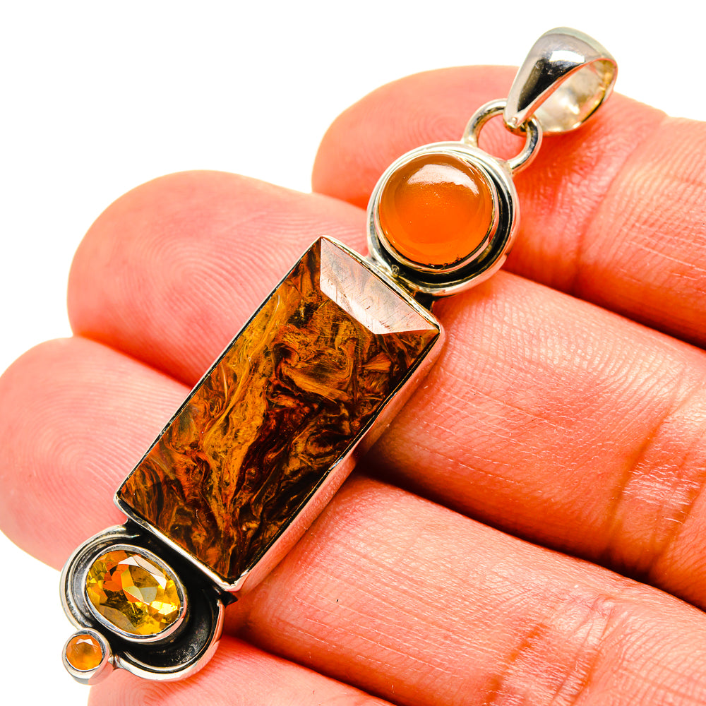 Golden Pietersite Pendants handcrafted by Anasilvercos - PD756491