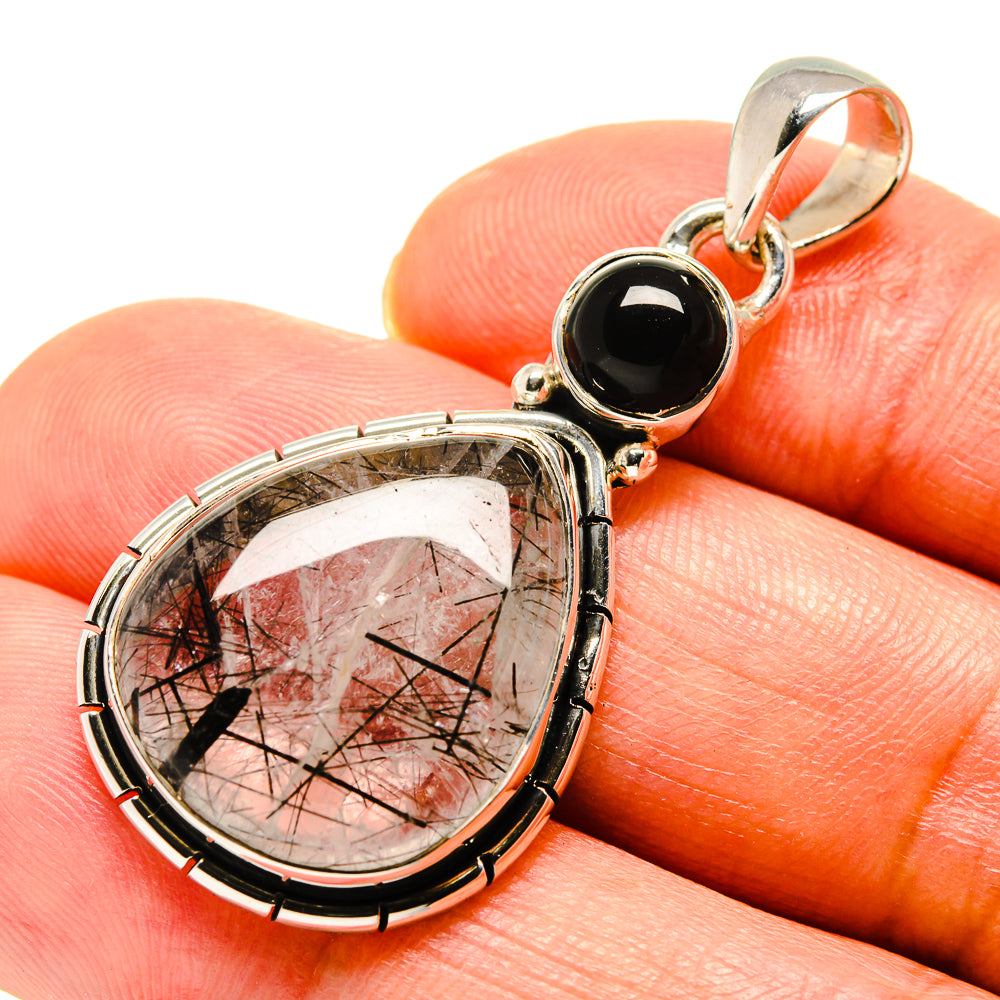 Tourmalinated Quartz Pendants handcrafted by Anasilvercos - PD756553