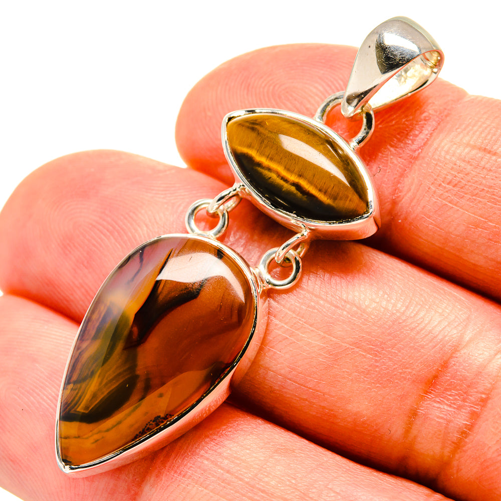 Botswana Agate Pendants handcrafted by Anasilvercos - PD756595