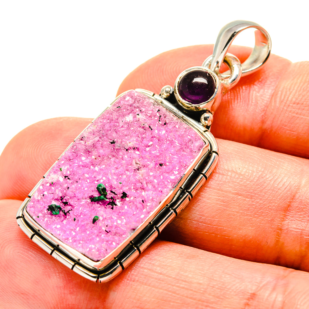 Cobalto Calcite Druzy Pendants handcrafted by Anasilvercos - PD756600