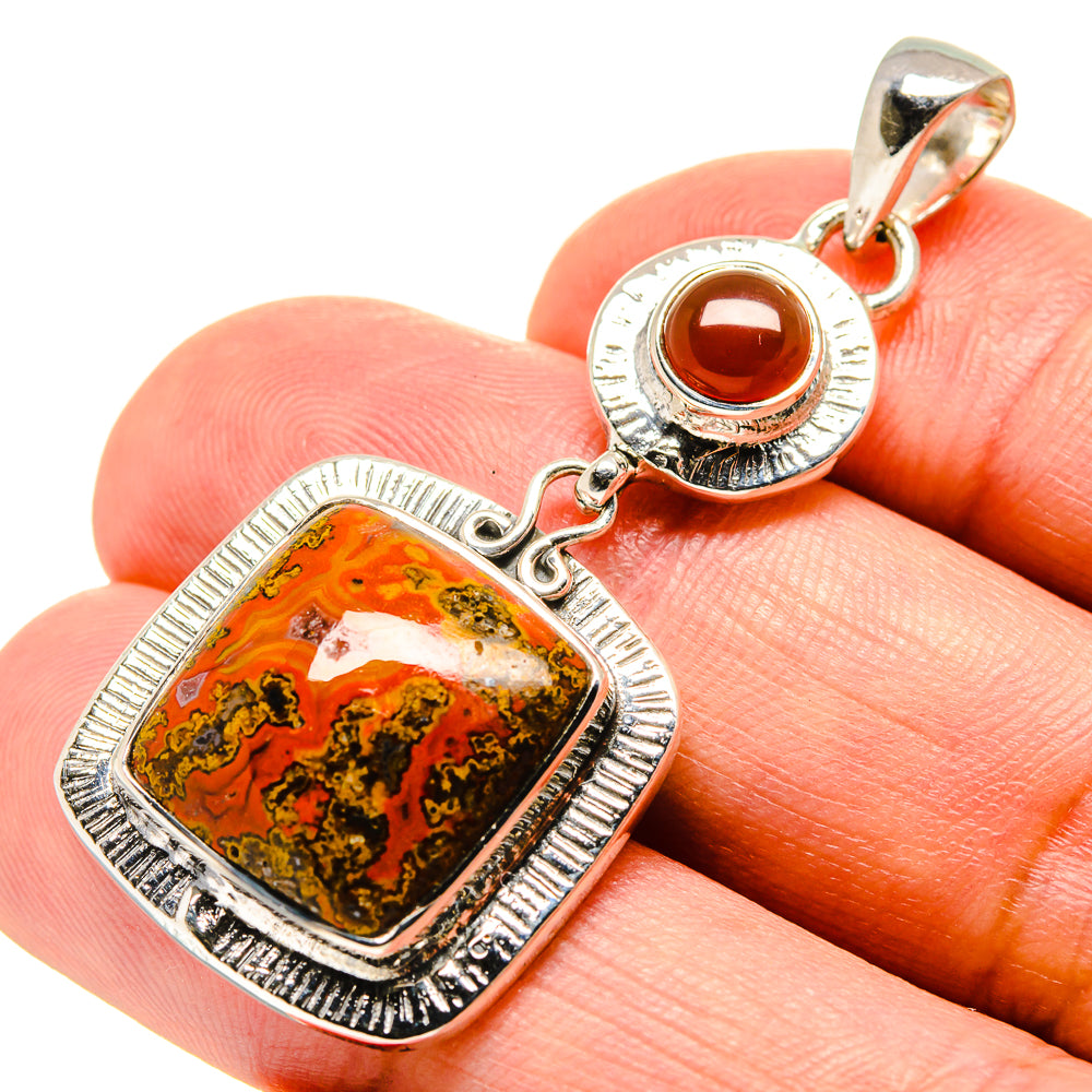 Moroccan Agate Pendants handcrafted by Anasilvercos - PD756646