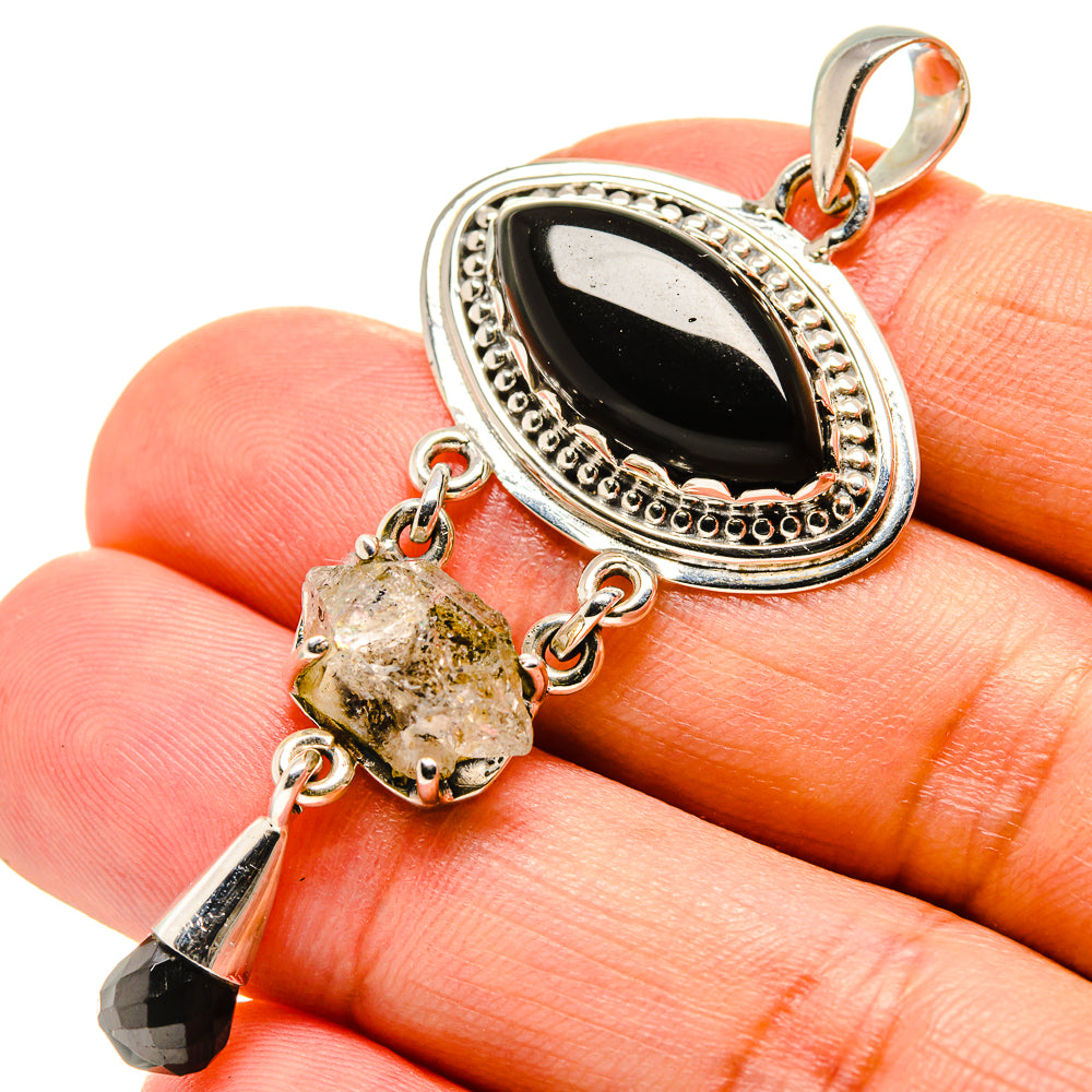 Black Onyx Pendants handcrafted by Anasilvercos - PD756654
