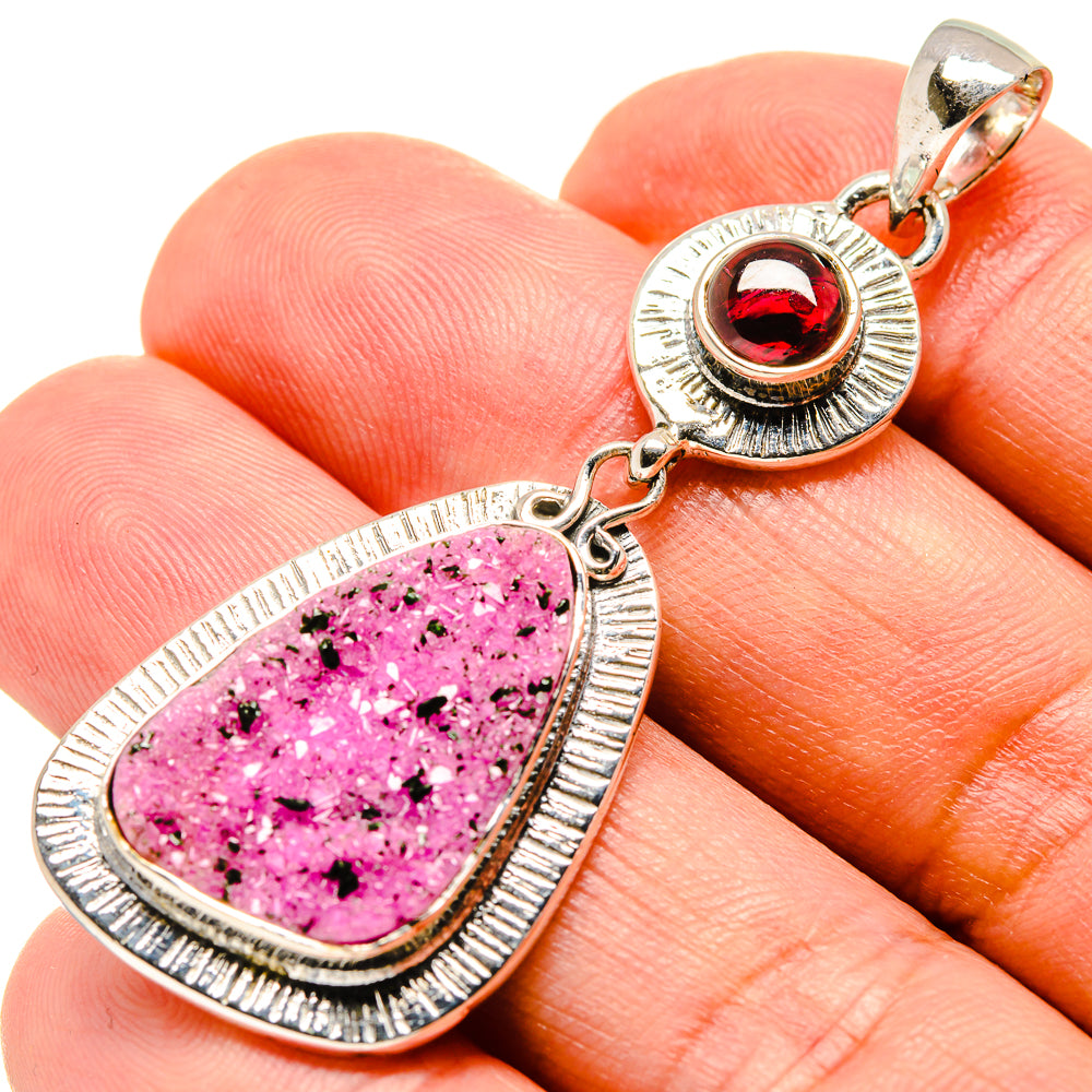 Cobalto Calcite Druzy Pendants handcrafted by Anasilvercos - PD756658