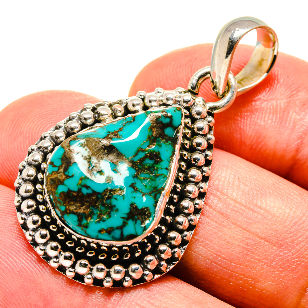 Tibetan Turquoise Pendants handcrafted by Anasilvercos - PD756661