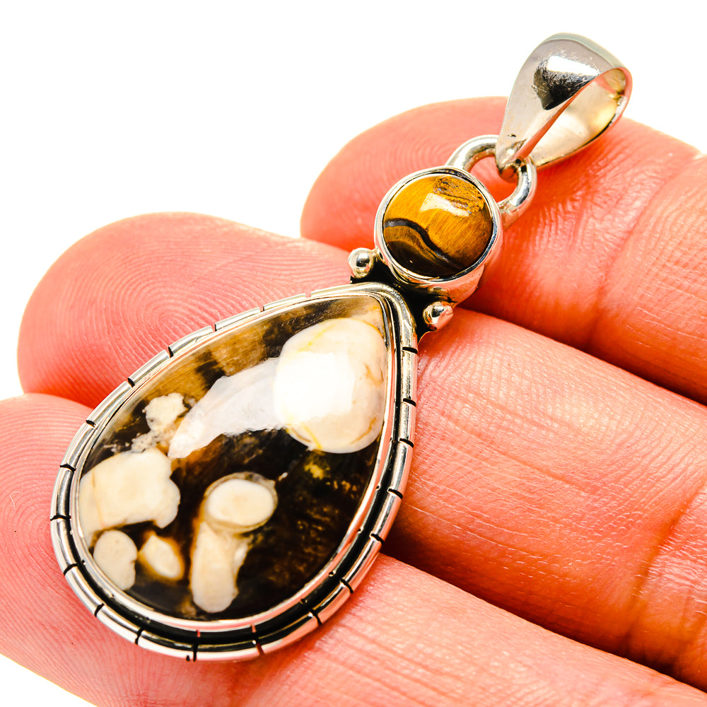 Peanut Wood Jasper Pendants handcrafted by Anasilvercos - PD756662