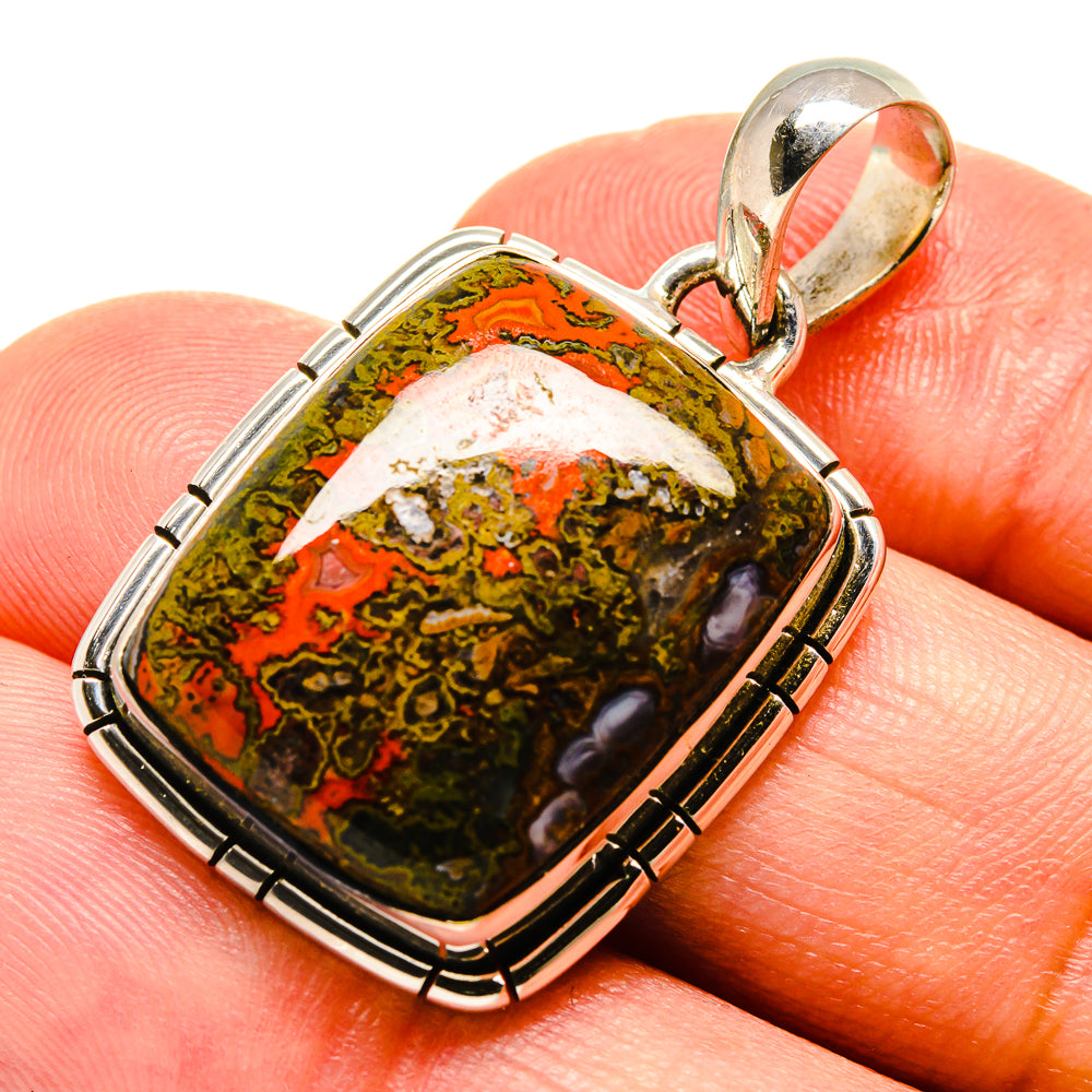 Moroccan Agate Pendants handcrafted by Anasilvercos - PD756677