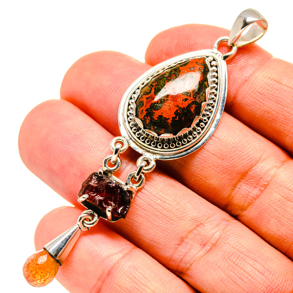Moroccan Agate Pendants handcrafted by Anasilvercos - PD756689
