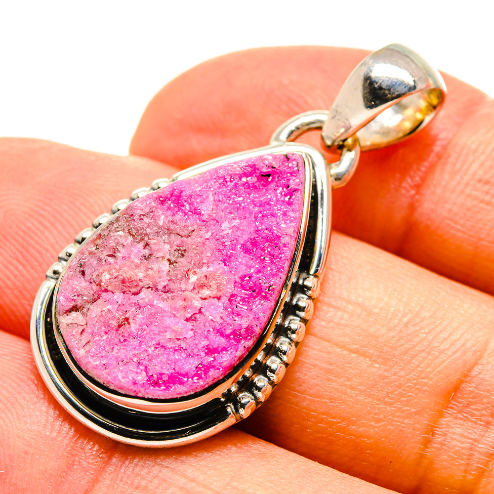 Cobalto Calcite Druzy Pendants handcrafted by Anasilvercos - PD756700