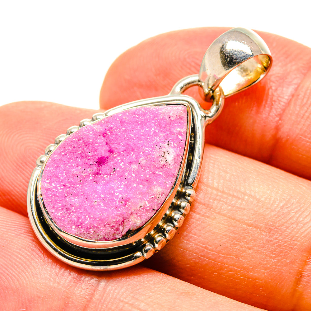 Cobalto Calcite Druzy Pendants handcrafted by Anasilvercos - PD756701