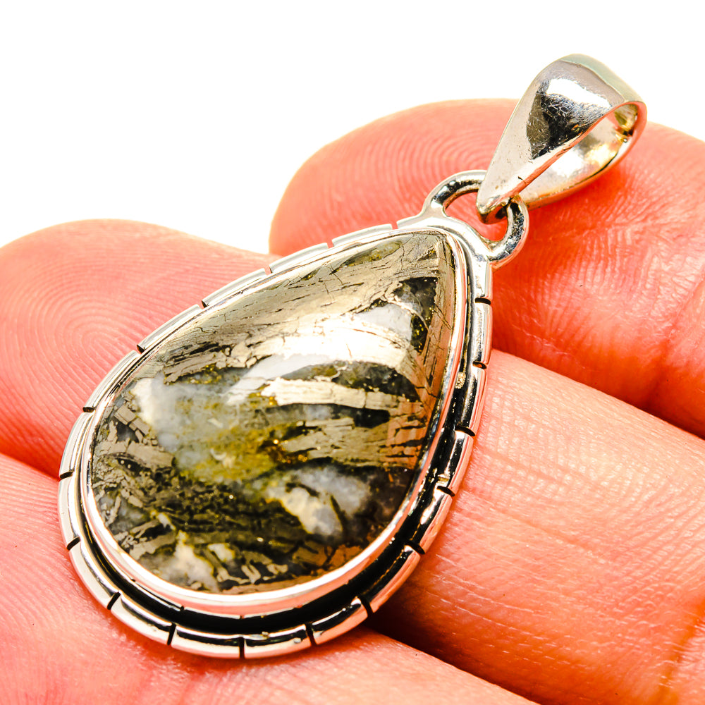 Pyrite Agate Pendants handcrafted by Anasilvercos - PD756721