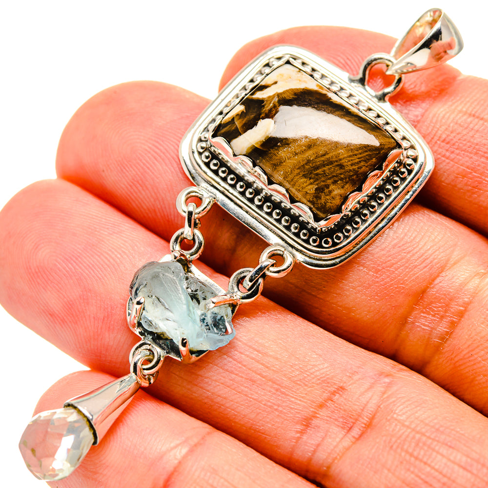 Peanut Wood Jasper Pendants handcrafted by Anasilvercos - PD756734