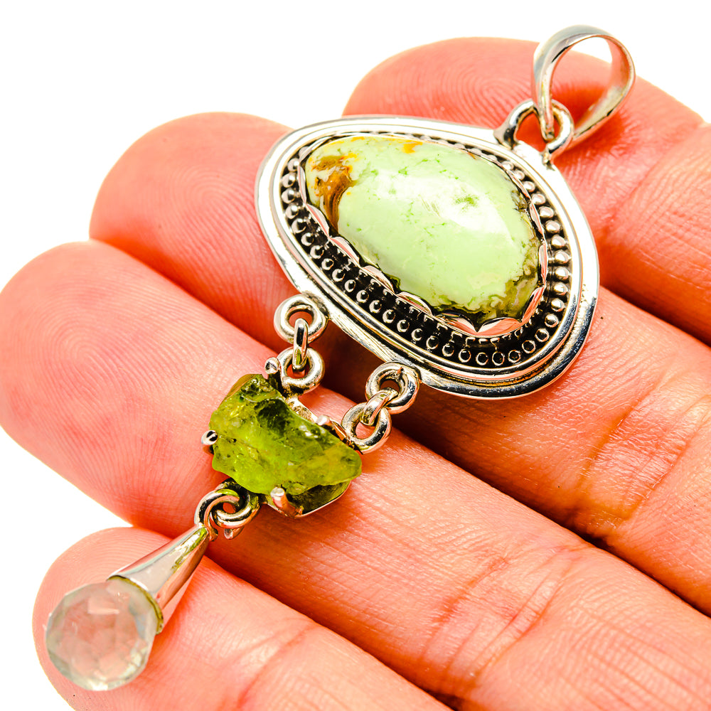 Lemon Chrysoprase Pendants handcrafted by Anasilvercos - PD756737