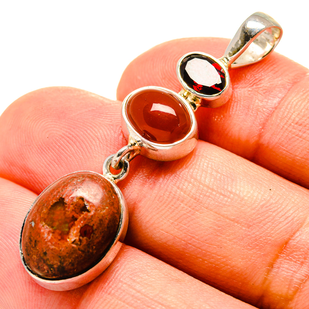 Mexican Fire Opal Pendants handcrafted by Anasilvercos - PD756739