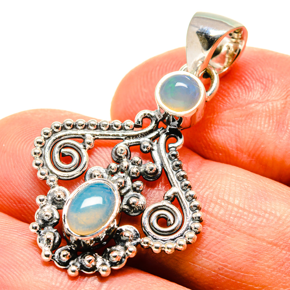 Ethiopian Opal Pendants handcrafted by Anasilvercos - PD756771