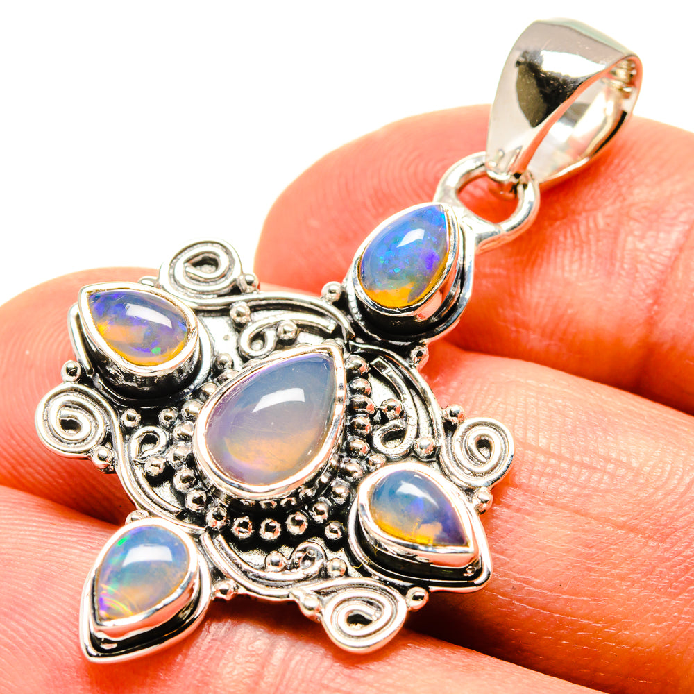 Ethiopian Opal Pendants handcrafted by Anasilvercos - PD756772