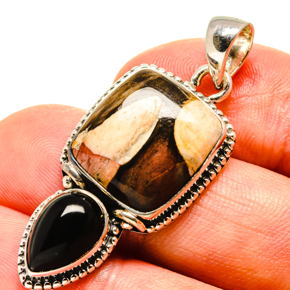 Peanut Wood Jasper Pendants handcrafted by Anasilvercos - PD756774