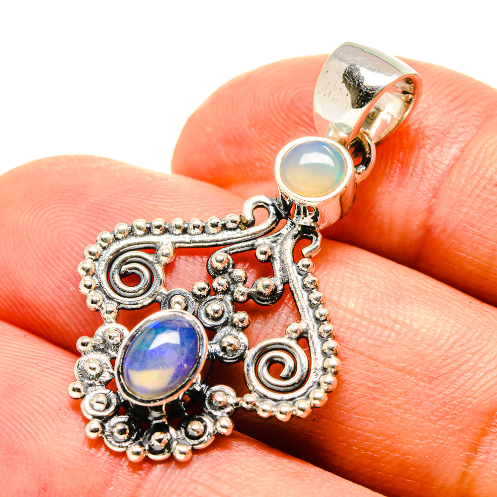 Ethiopian Opal Pendants handcrafted by Anasilvercos - PD756781