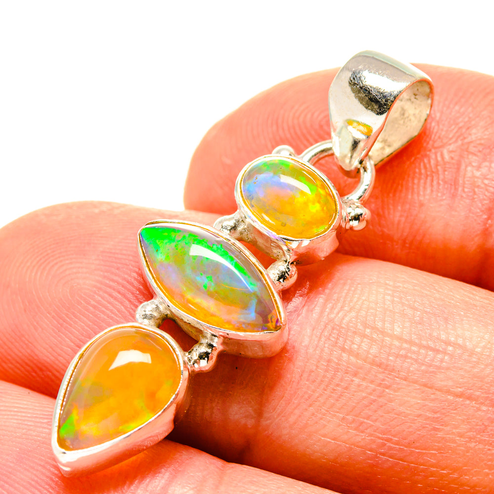 Ethiopian Opal Pendants handcrafted by Anasilvercos - PD756787