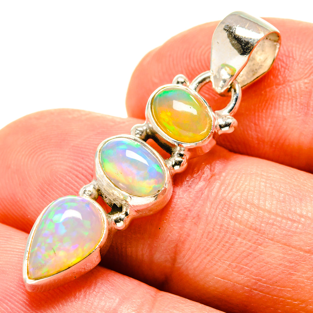 Ethiopian Opal Pendants handcrafted by Anasilvercos - PD756788