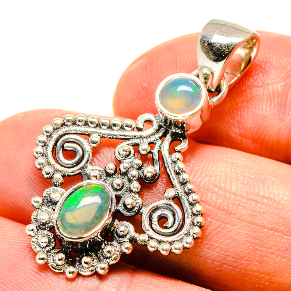 Ethiopian Opal Pendants handcrafted by Anasilvercos - PD756791
