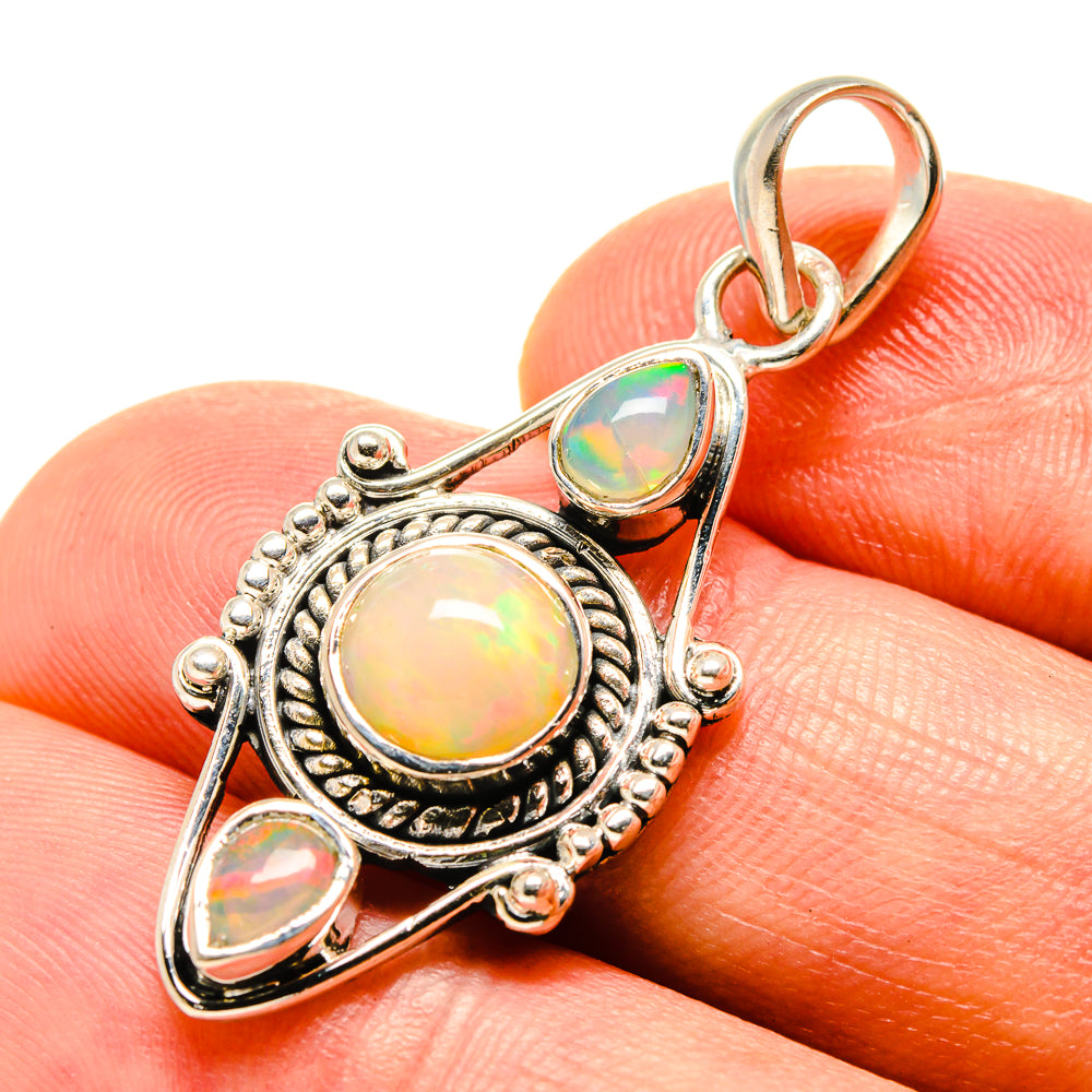 Ethiopian Opal Pendants handcrafted by Anasilvercos - PD756805