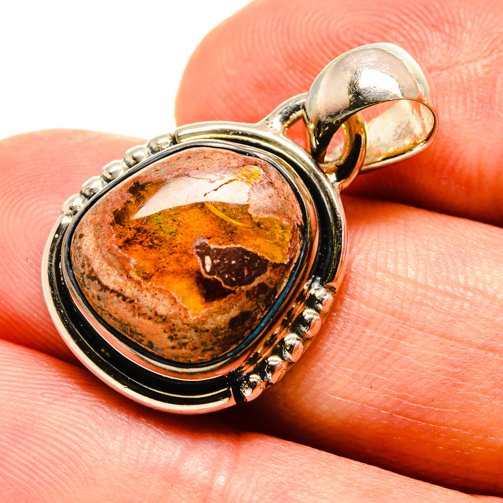 Mexican Fire Opal Pendants handcrafted by Anasilvercos - PD756813