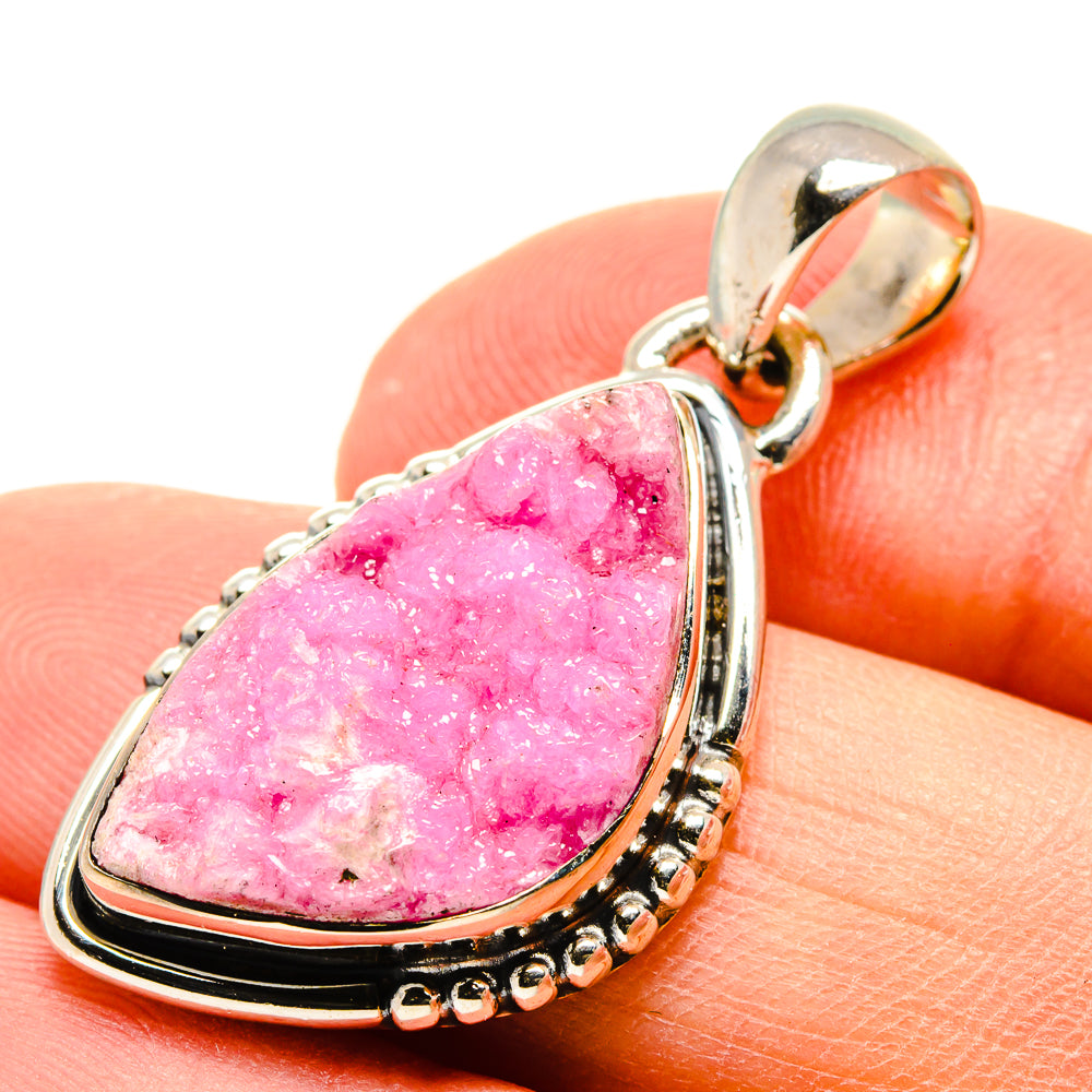 Cobalto Calcite Druzy Pendants handcrafted by Anasilvercos - PD756823