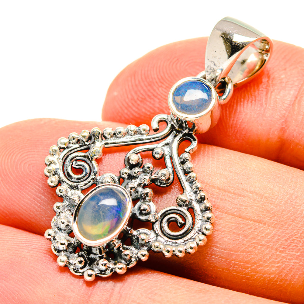 Ethiopian Opal Pendants handcrafted by Anasilvercos - PD756825