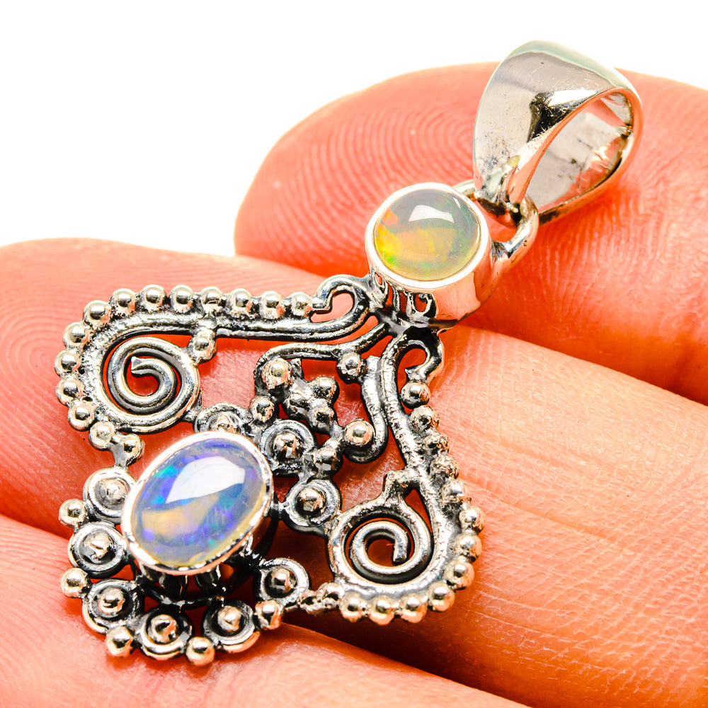 Ethiopian Opal Pendants handcrafted by Anasilvercos - PD756829