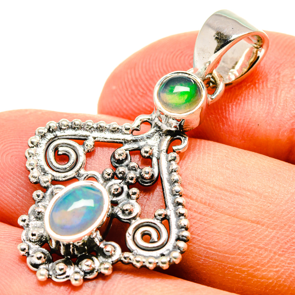 Ethiopian Opal Pendants handcrafted by Anasilvercos - PD756830