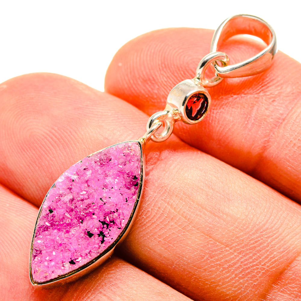 Cobalto Calcite Druzy Pendants handcrafted by Anasilvercos - PD756842
