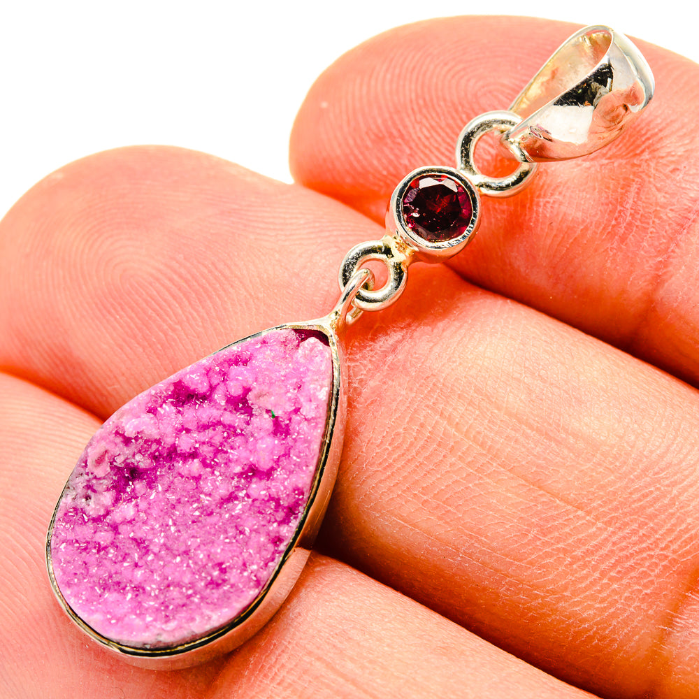 Cobalto Calcite Druzy Pendants handcrafted by Anasilvercos - PD756843