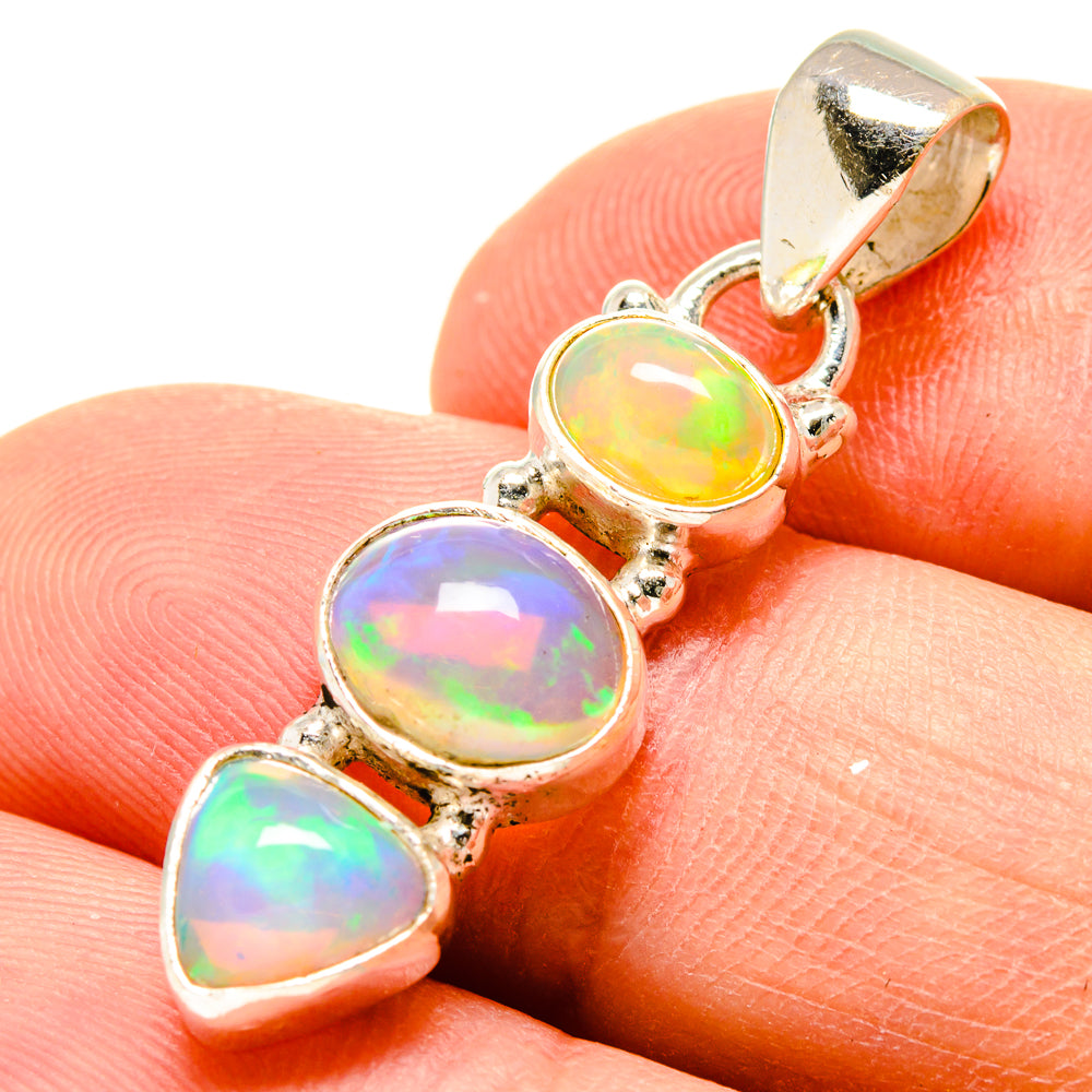 Ethiopian Opal Pendants handcrafted by Anasilvercos - PD756853