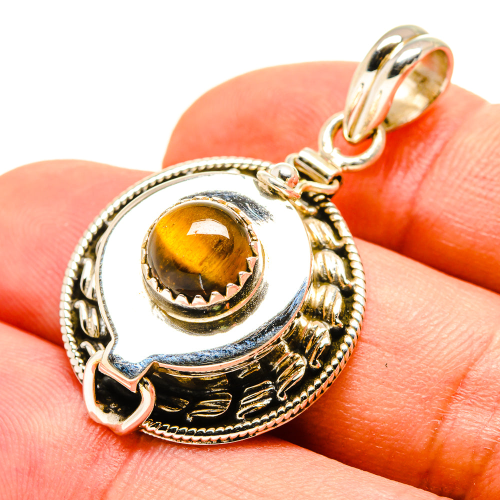 Tiger Eye Pendants handcrafted by Anasilvercos - PD756870