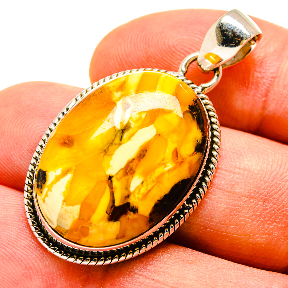 Peanut Wood Jasper Pendants handcrafted by Anasilvercos - PD756892
