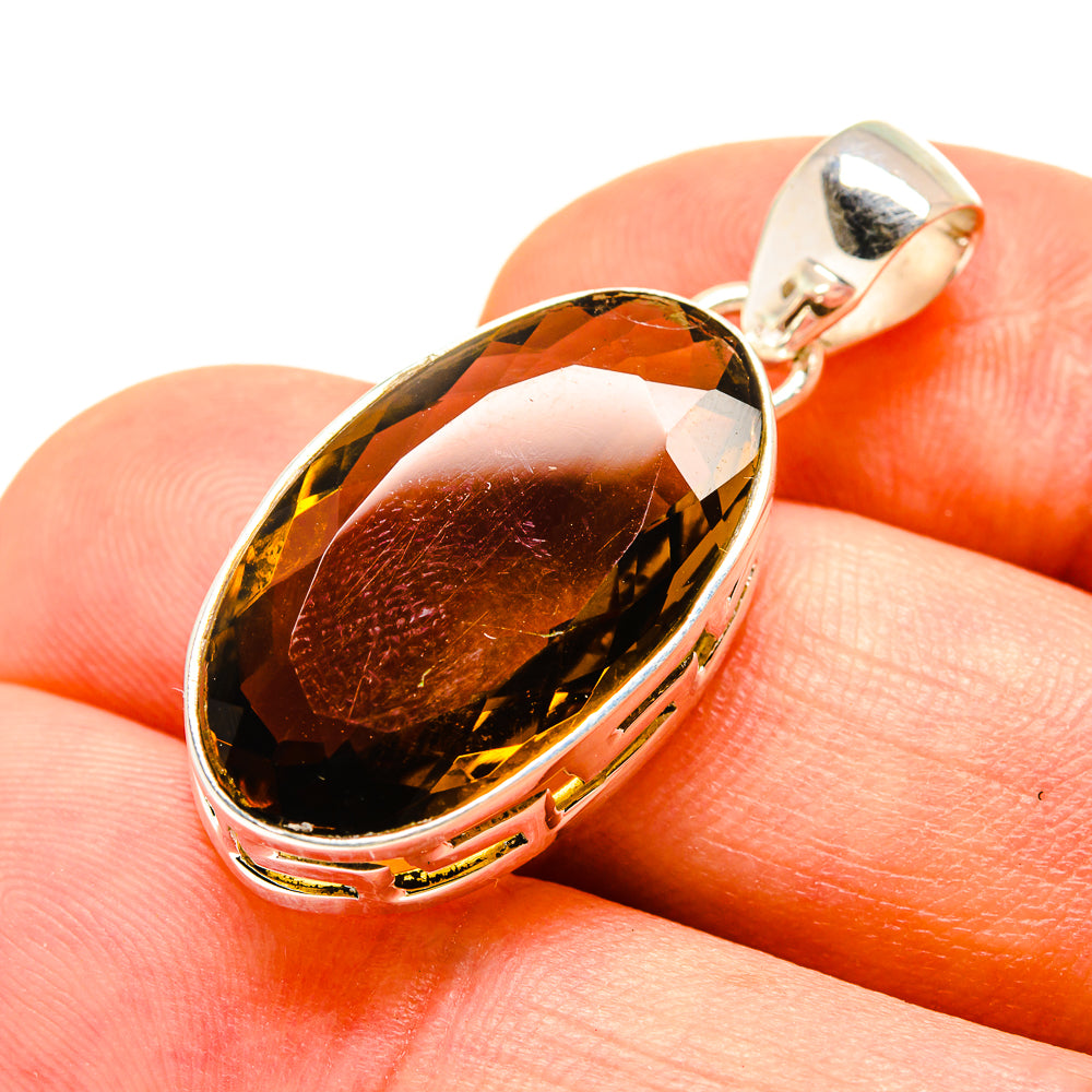 Olive Quartz Pendants handcrafted by Anasilvercos - PD756893