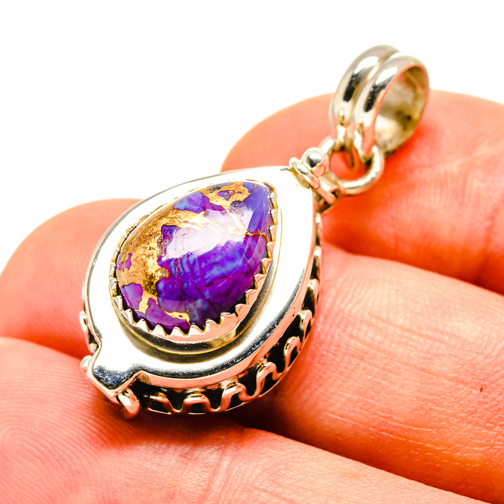 Purple Copper Composite Turquoise Pendants handcrafted by Anasilvercos - PD756896