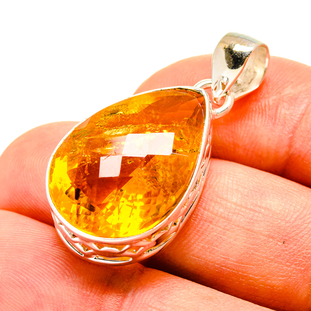 Lemon Quartz Pendants handcrafted by Anasilvercos - PD756902