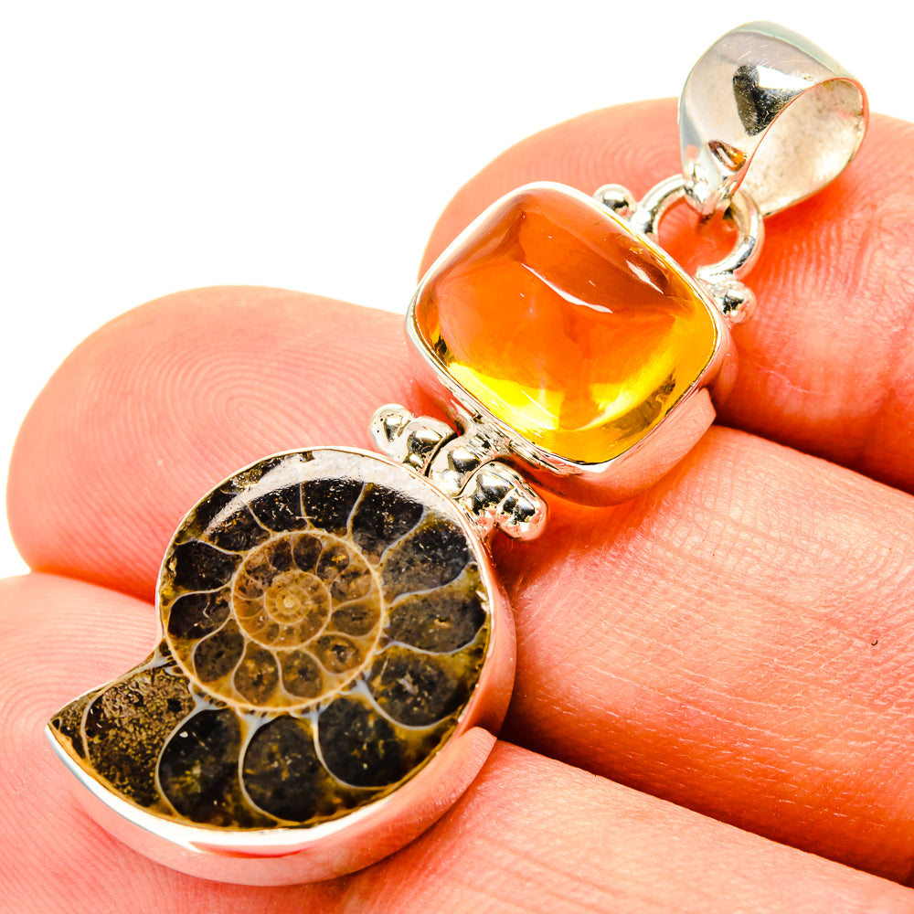 Ammonite Fossil Pendants handcrafted by Anasilvercos - PD756913