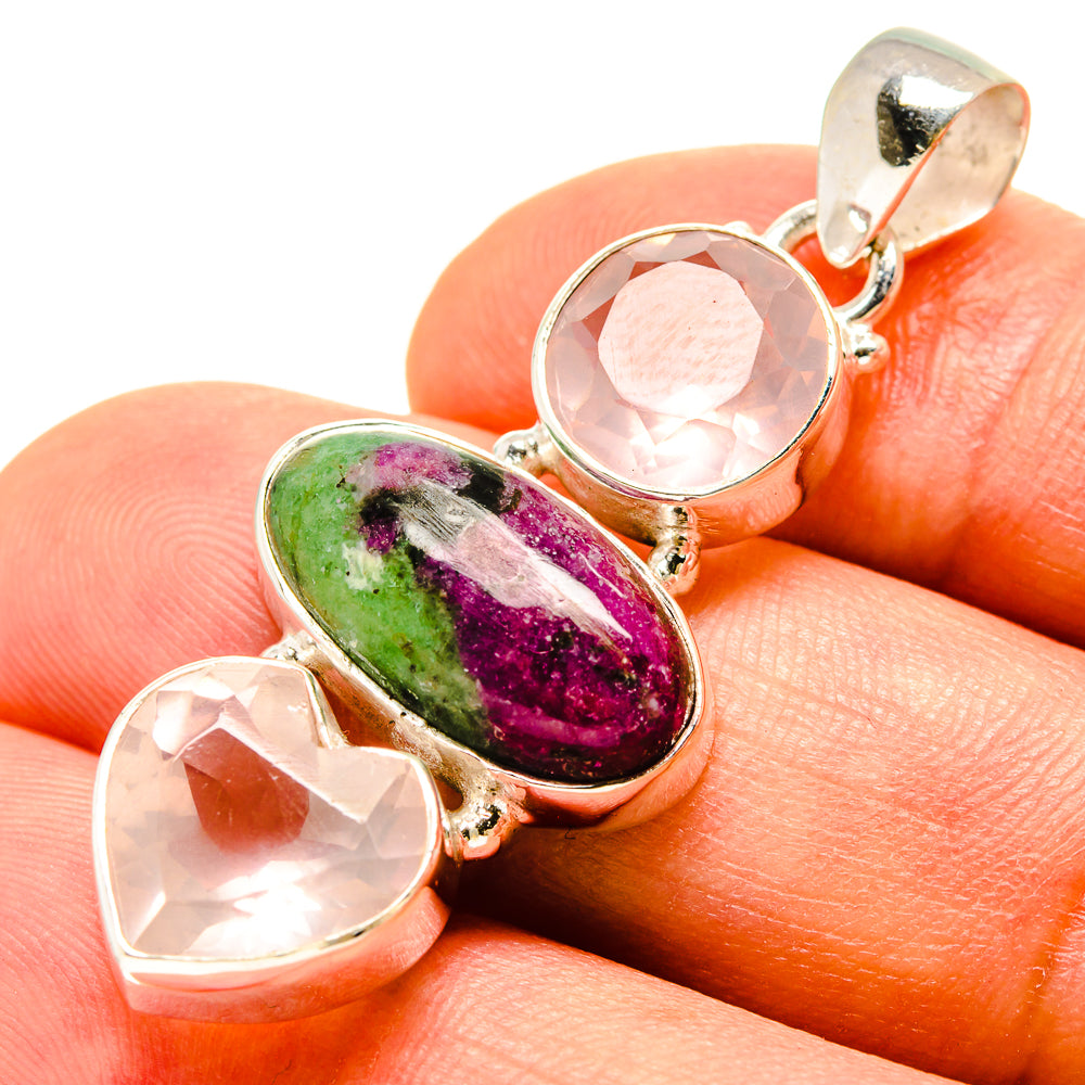 Ruby Zoisite Pendants handcrafted by Anasilvercos - PD756926