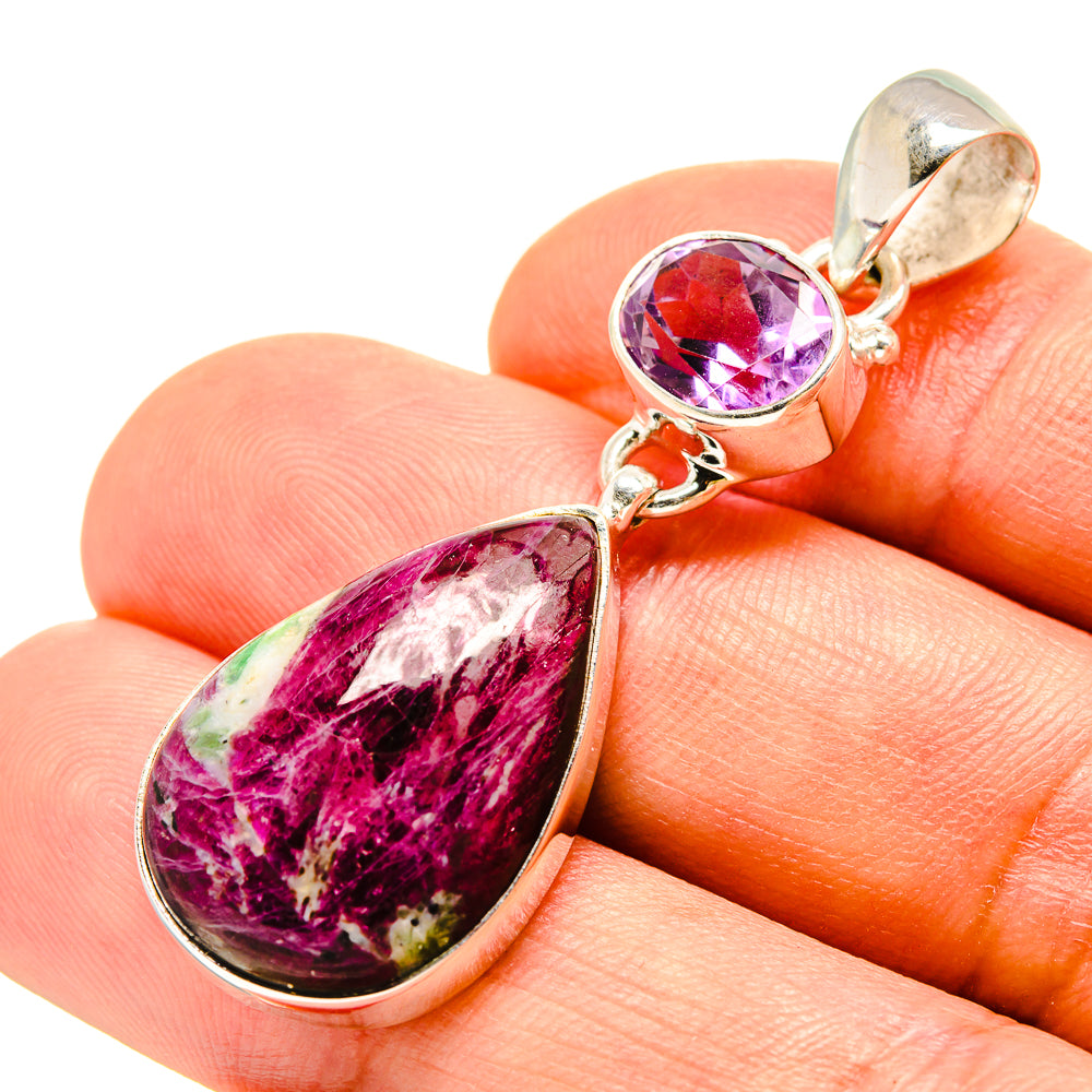 Ruby Zoisite Pendants handcrafted by Anasilvercos - PD756936